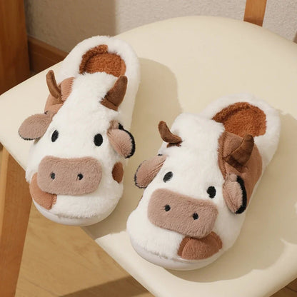 Eve & Leo™ Soft-Stitched Cow Slippers
