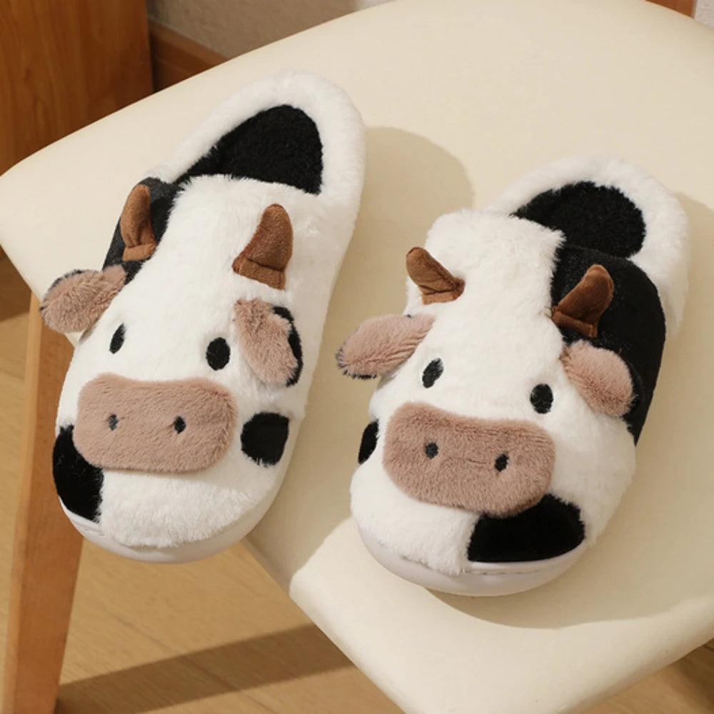 Eve & Leo™ Soft-Stitched Cow Slippers